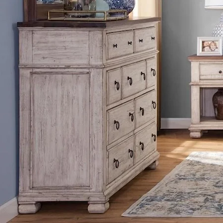Relaxed Vintage Dresser with 7 Drawers